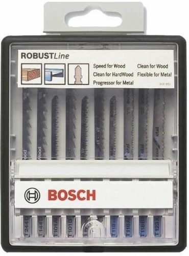 Набор пилок для электролобзика BOSCH Robust Line Wood and Metal (2607010542) 10 шт.