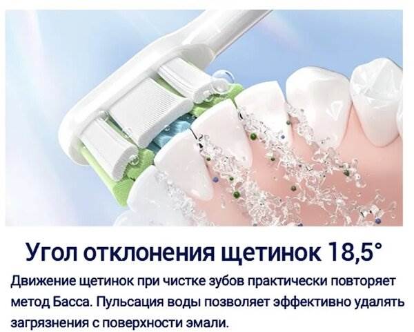 Электрическая зубная щетка Soocas X3U RU, звуковая, три насадки, 4 режима очистки, Белый.