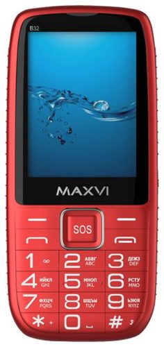 Телефон MAXVI B32, 2 SIM, red