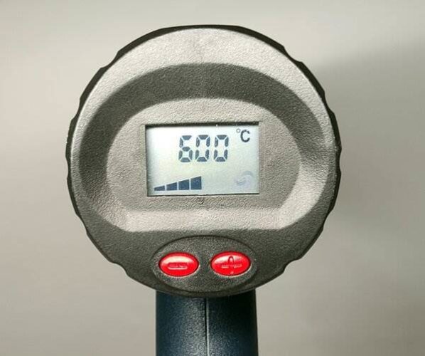 Фен строительный с цифровым индикатором температуры и регулятором