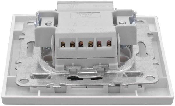 Минск Выключатель 2-клавишный СП с индикатором,10А, белый EKF Basic
