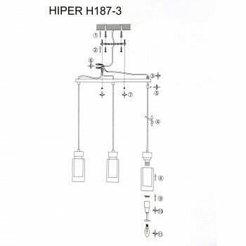 Светильник HIPER H187-3 40W chrome