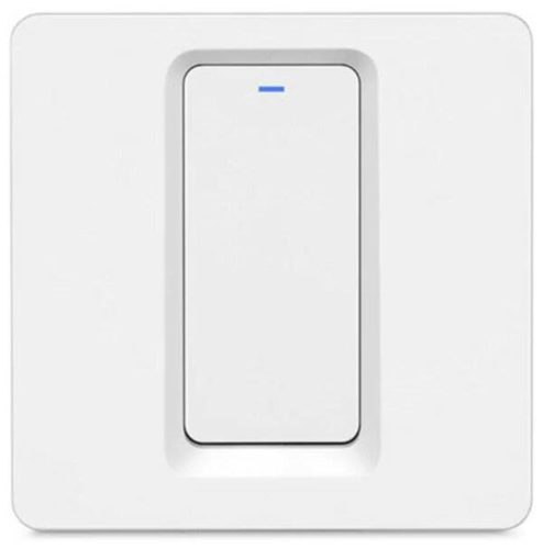 Умный одноклавишный выключатель Wi-Fi+Bluetooth Terem Techno с Алисой универсальный без нуля И С нулем белый импульсный
