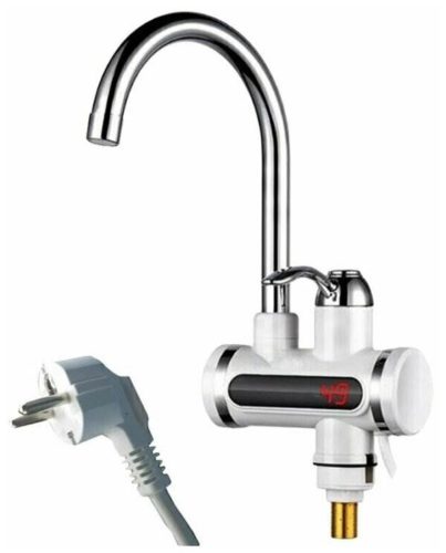 Кран водонагреватель электрический с дисплеем Instant electric heating water faucet белый