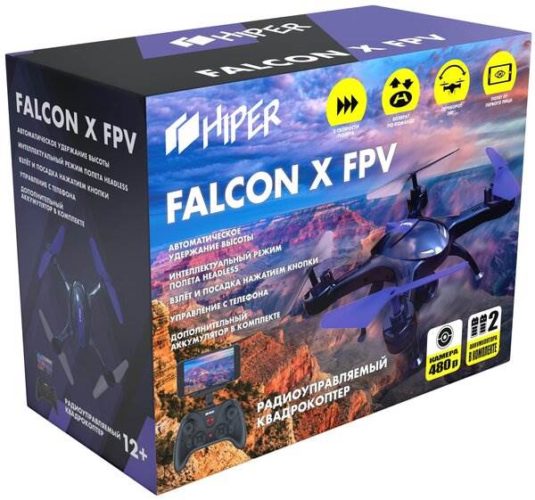 Квадрокоптер HIPER HQC-0003 Falcon X FPV черный/фиолетовый (hqc-0003)