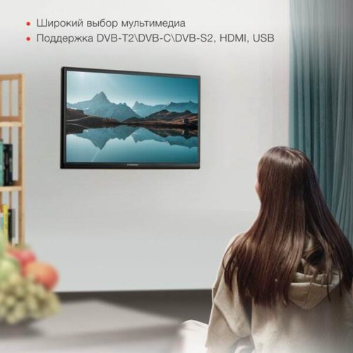 Телевизор 24" StarWind SW-LED24SG304, 1366x768, Smart TV, WiFi, черный (SW-LED24SG304)